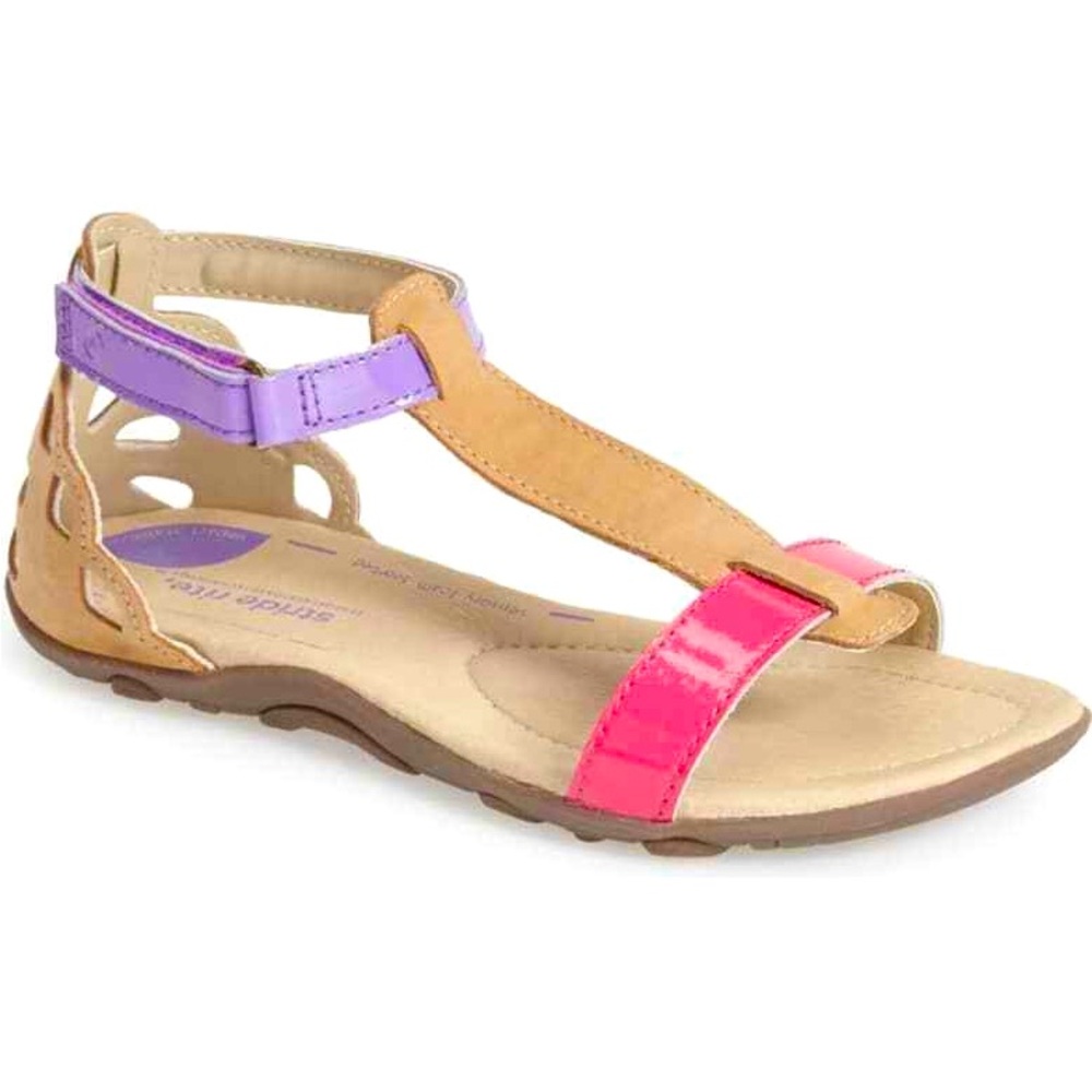 Stride Rite Poet Dress Leather Sandal Pink Purple Size 8.5